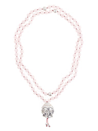 Mala-Kette "Gaby" - Rosenquarz - Rose - YOGISHOP
