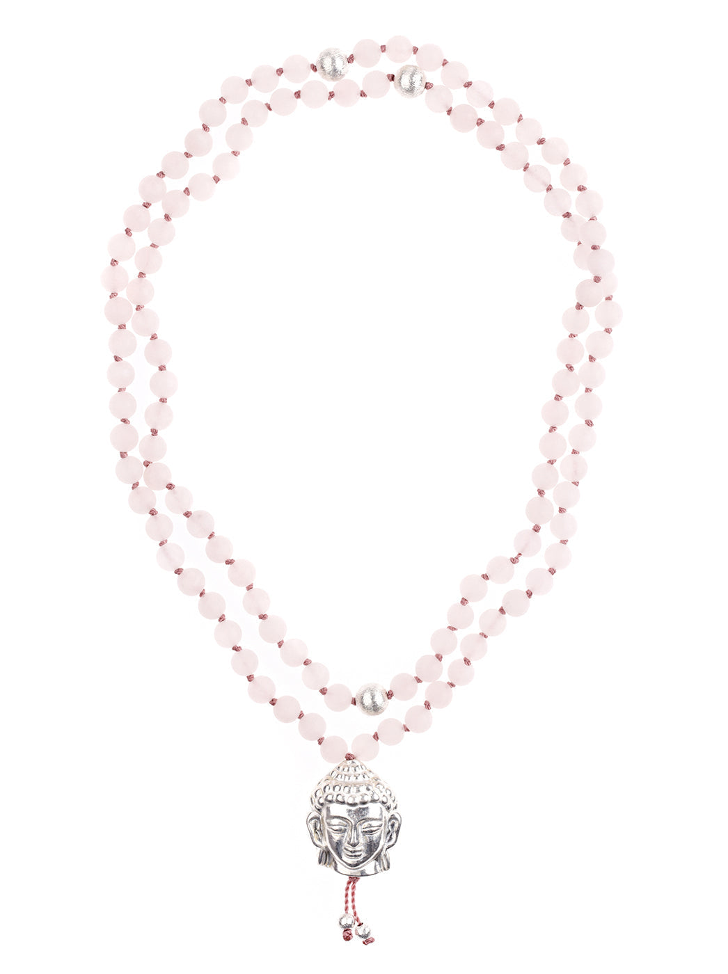 Mala-Kette "Gaby" - Rosenquarz - Rose - YOGISHOP