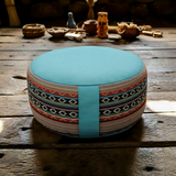 Meditationskissen - rund - ethnic - organic cotton - YOGISHOP