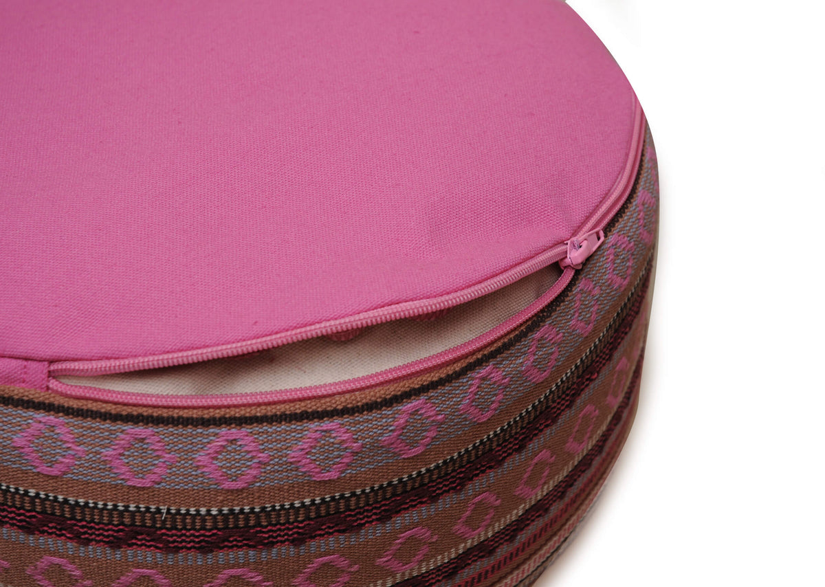 Meditationskissen - rund - ethnic - organic cotton