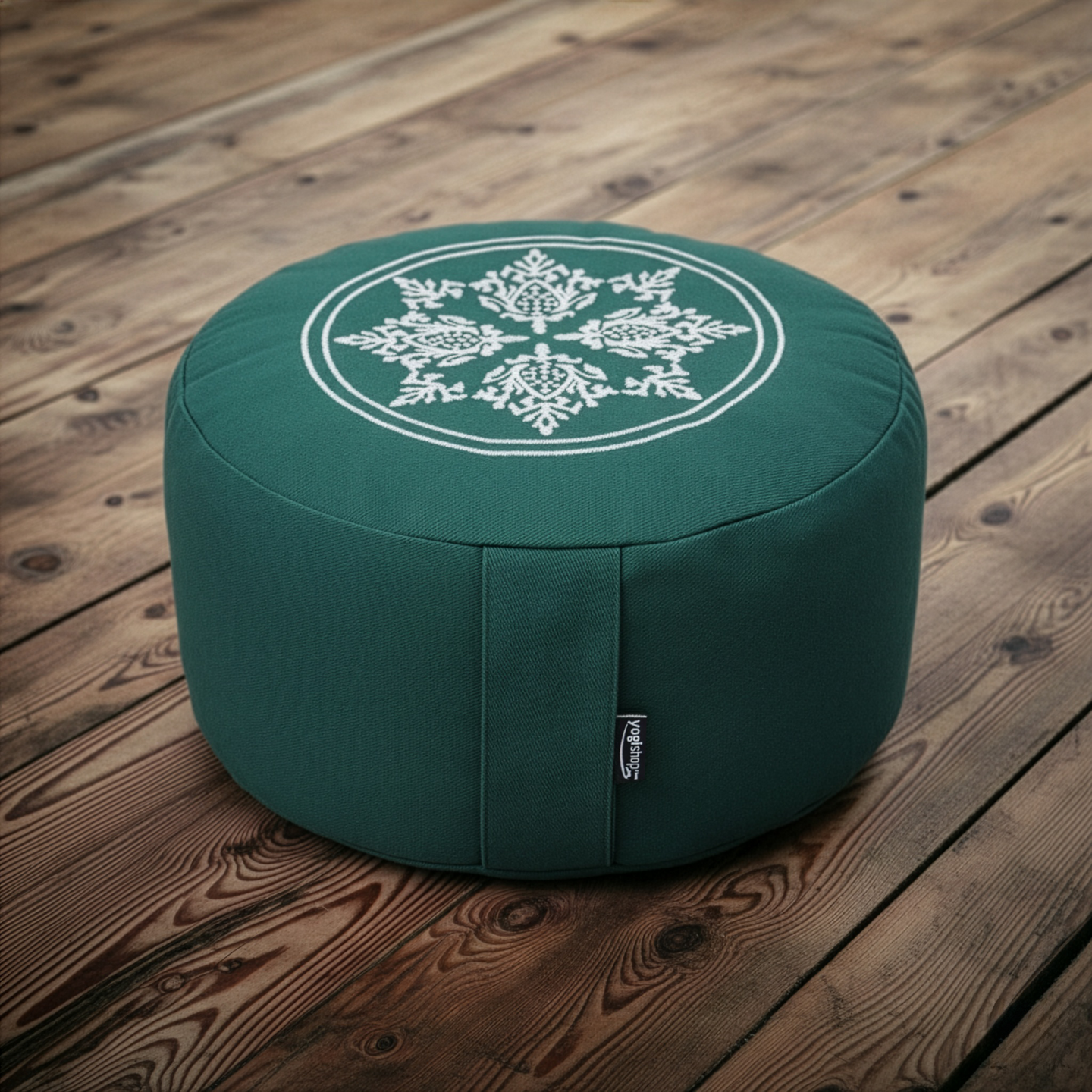 Meditatiekussen rond - vintage - katoen - ø 30cm x 15cm