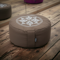 Meditatiekussen rond - vintage - katoen - ø 30cm x 15cm