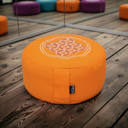 Meditatiekussen rond - vintage - katoen - ø 30cm x 15cm