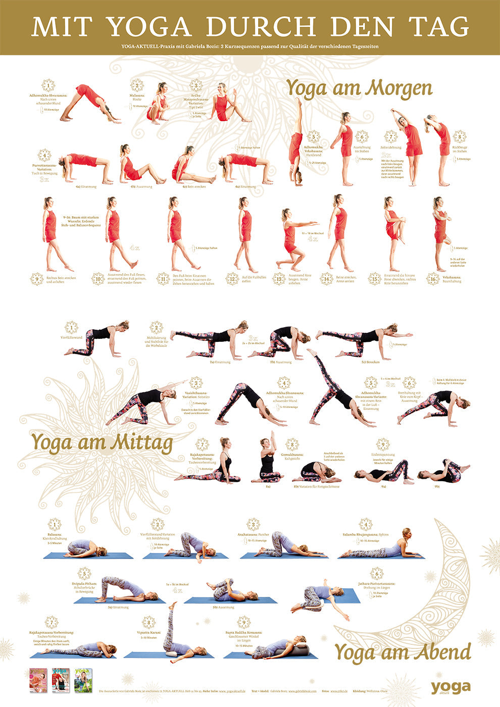 "Mit Yoga durch den Tag" Poster von Yoga Aktuell - YOGISHOP
