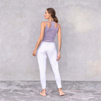 Yoga-Pants Mari bamboo - white - YOGISHOP