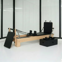 Pilates Reformer Acero "Short Leg" (incluso Sitting Box e Jump Board) - nero