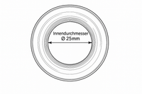 Öse mit korrekter Innendurchmesser-Markierung von 25mm