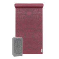 Yoga-Set Starter Edition - lotus mandala (Yogamatte + 1 Yogablock) - YOGISHOP