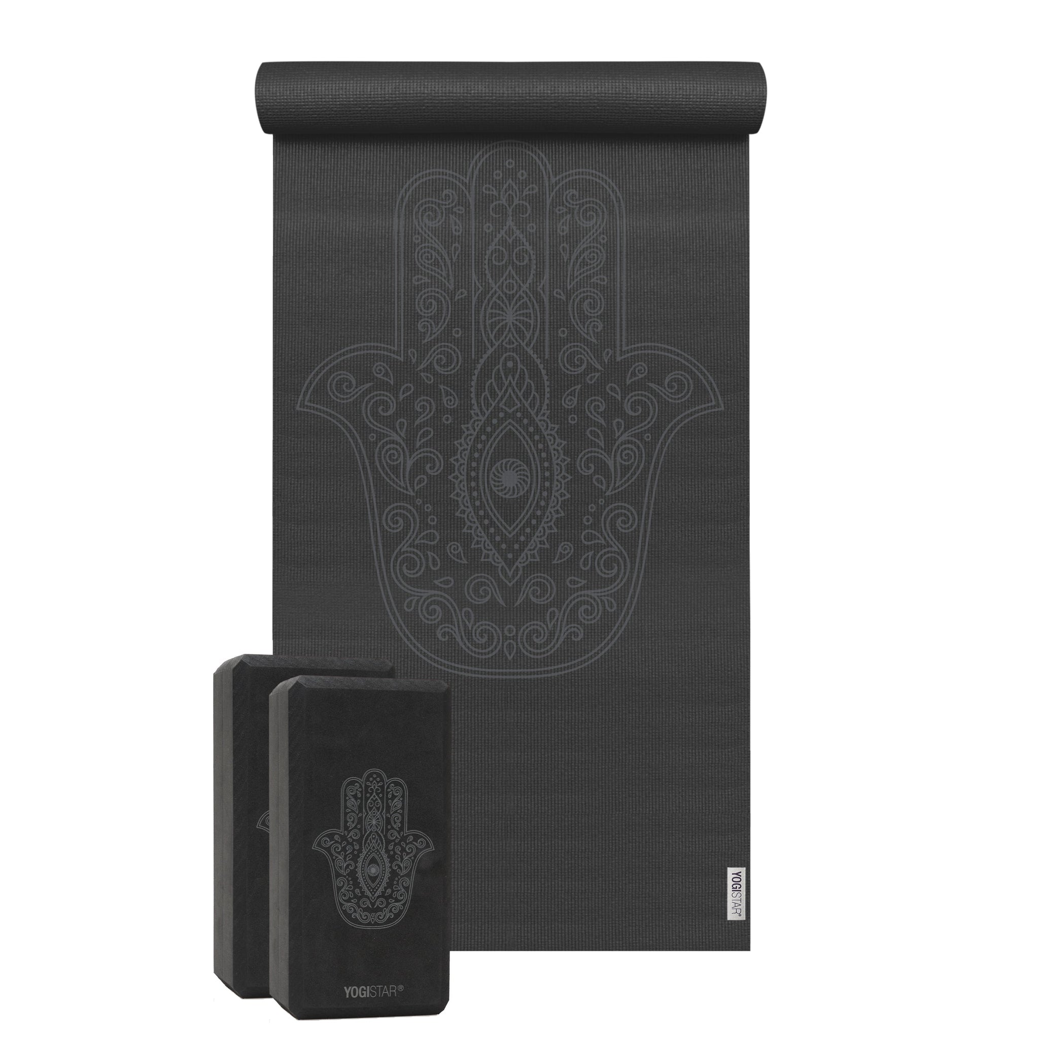Yoga-Set Starter Edition - hand of fatima (Yogamatte + 2 Yogablöcke)