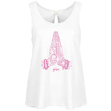 Yoga-Top Alaska -  white-pink