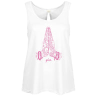 Yoga-Top Alaska -  white-pink