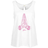 Yoga-Top Alaska -  white-pink