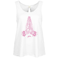 Yoga-Top Alaska -  white-pink