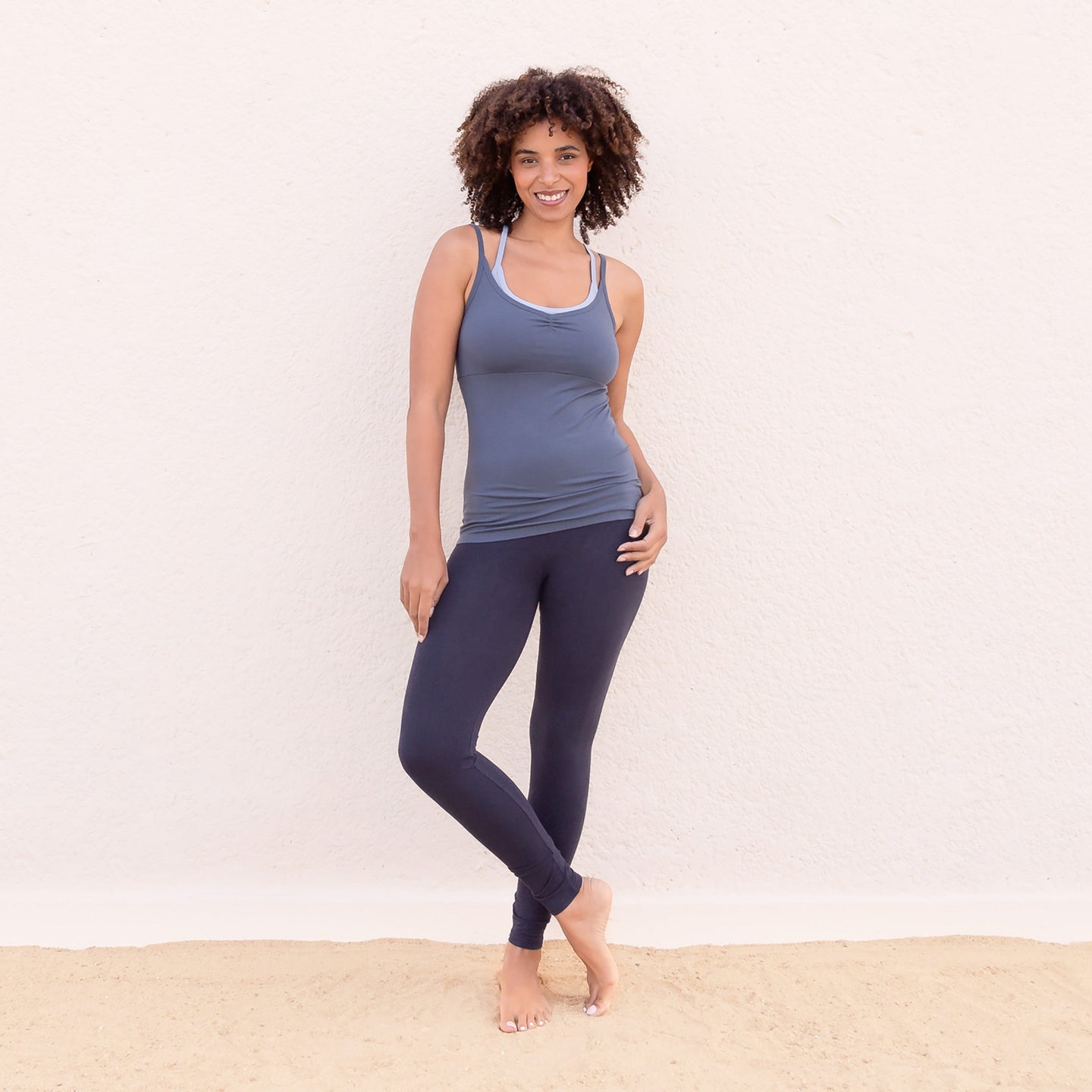 Yoga-Top Sofia - bluegrey