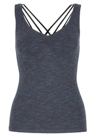 Yoga-Top "Nouri" - antracite melange - YOGISHOP