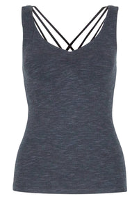 Yoga-Top "Nouri" - antracite melange - YOGISHOP