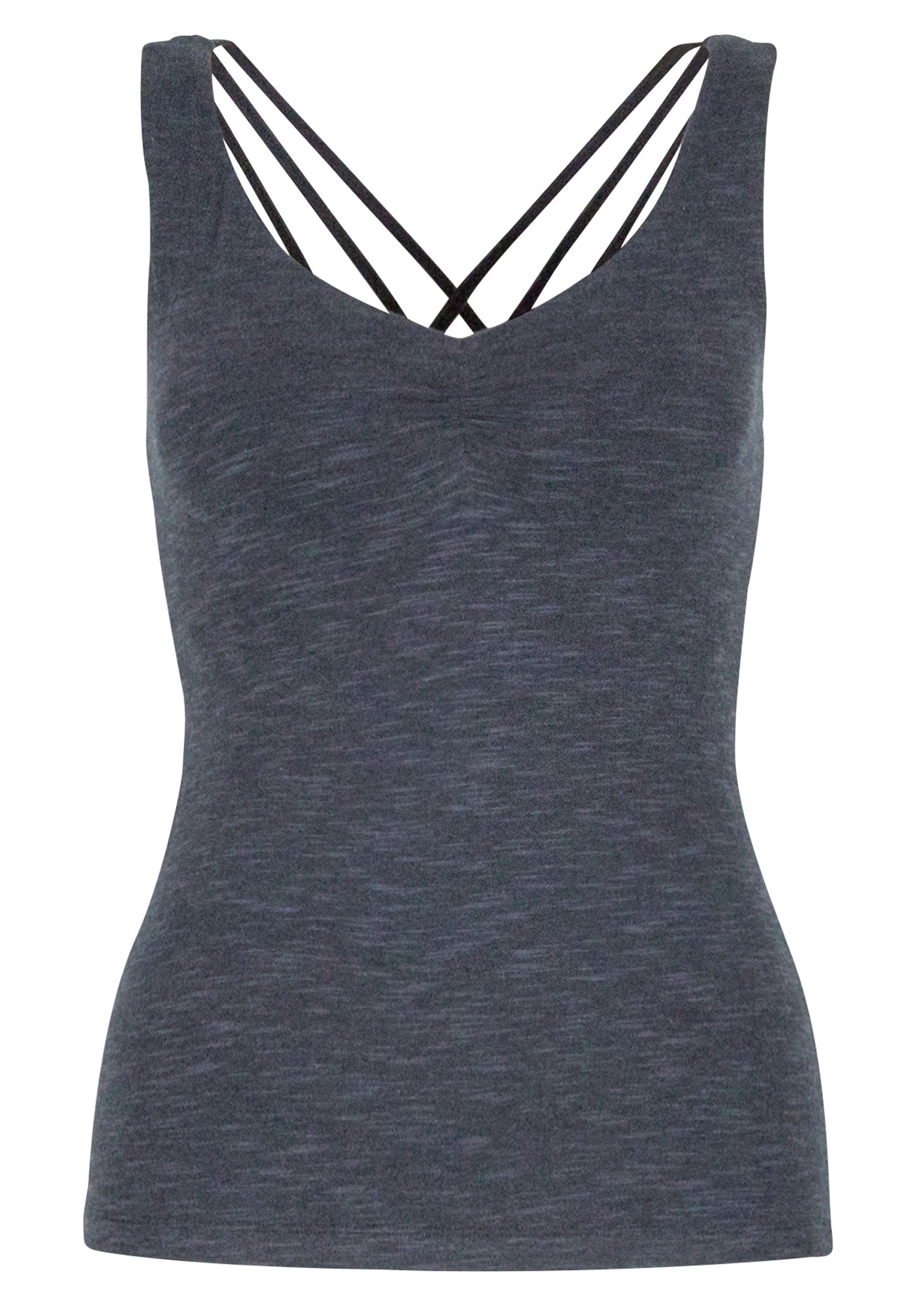 Yoga-Top "Nouri" - antracite melange - YOGISHOP