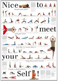 2. Wahl Yoga-Poster mit 67 Asanas, Nice to meet Your Self - YOGISHOP