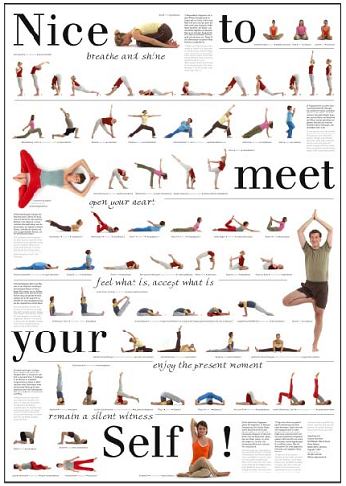 2. Wahl Yoga-Poster mit 67 Asanas, Nice to meet Your Self - YOGISHOP