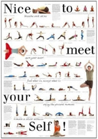 Yoga-Poster mit 67 Asanas, Nice to meet Your Self - YOGISHOP
