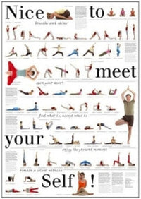 Yoga-Poster mit 67 Asanas, Nice to meet Your Self - YOGISHOP