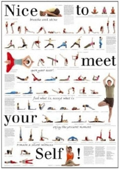 Yoga-Poster mit 67 Asanas, Nice to meet Your Self - YOGISHOP