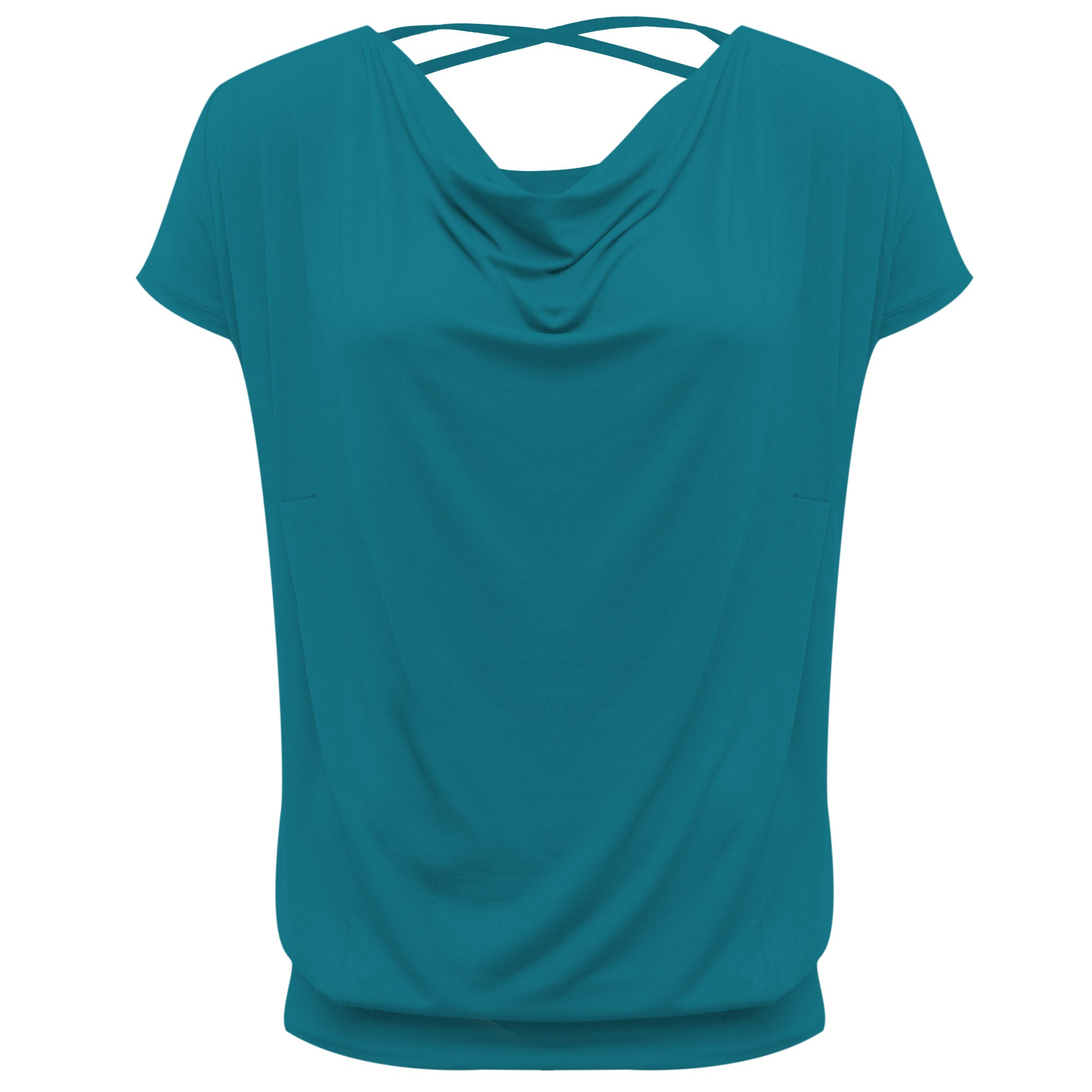 Yoga-Shirt flowing batwing "ala" – petrol