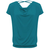 Yoga-Shirt flowing batwing "ala" – petrol - YOGISHOP