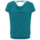 Yoga-Shirt flowing batwing "ala" – petrol