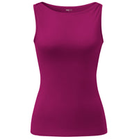 Yoga-Top Boatneck "ala" - raspberry - YOGISHOP