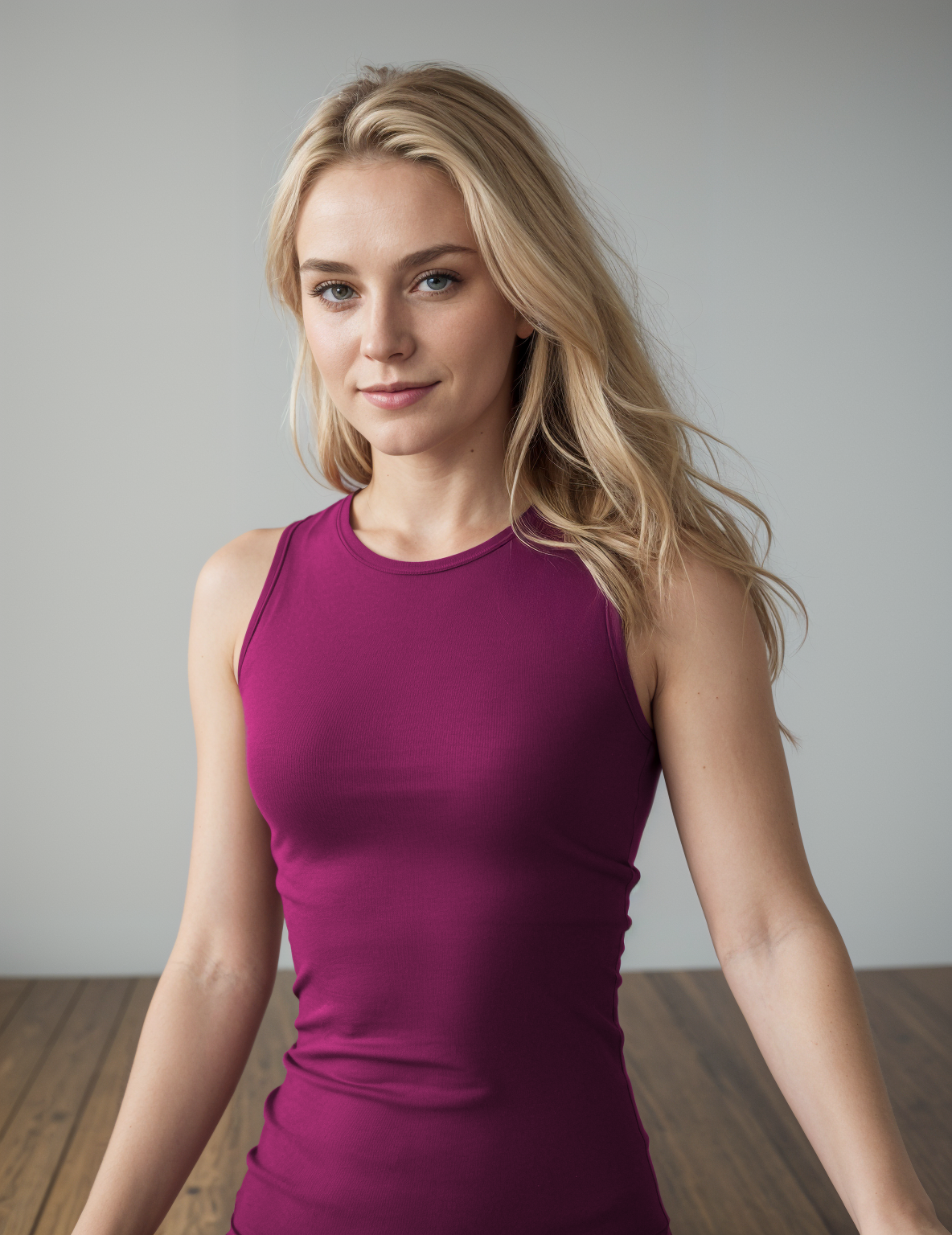 Yoga-Top Boatneck "ala" - framboos