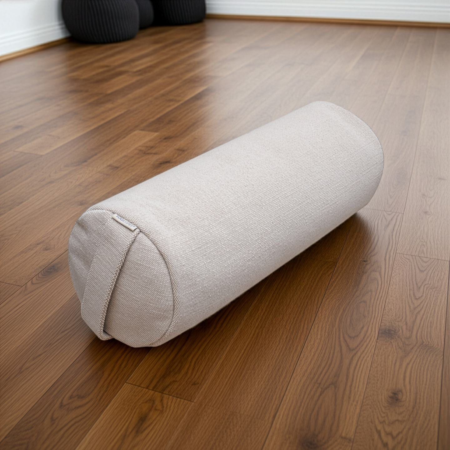 Yoga-Bolster yin - rund - Jute
