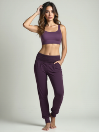 Yoga-Harempants "ala" - elderberry - YOGISHOP