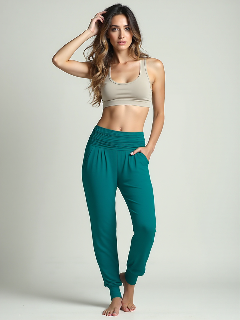 Yoga-Harempants "ala" - petrol - YOGISHOP