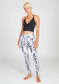 Yoga-Leggings Lux - animal black white - YOGISTAR
