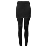 Yoga-Leggings with Skirt - black - YOGISHOP