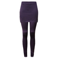 Yoga-Leggings with Skirt - elderberry