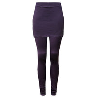 Yoga-Leggings with Skirt - elderberry