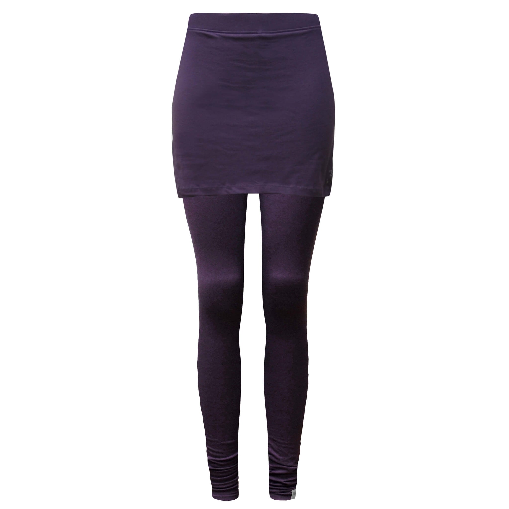 Yoga-Leggings with Skirt - elderberry