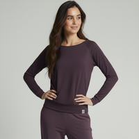 Yoga-Longsleeve "ala" - elderberry - YOGISHOP