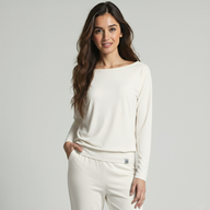 Yoga-Longsleeve "ala" - avorio