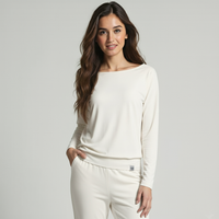 Yoga-Longsleeve "ala" - avorio