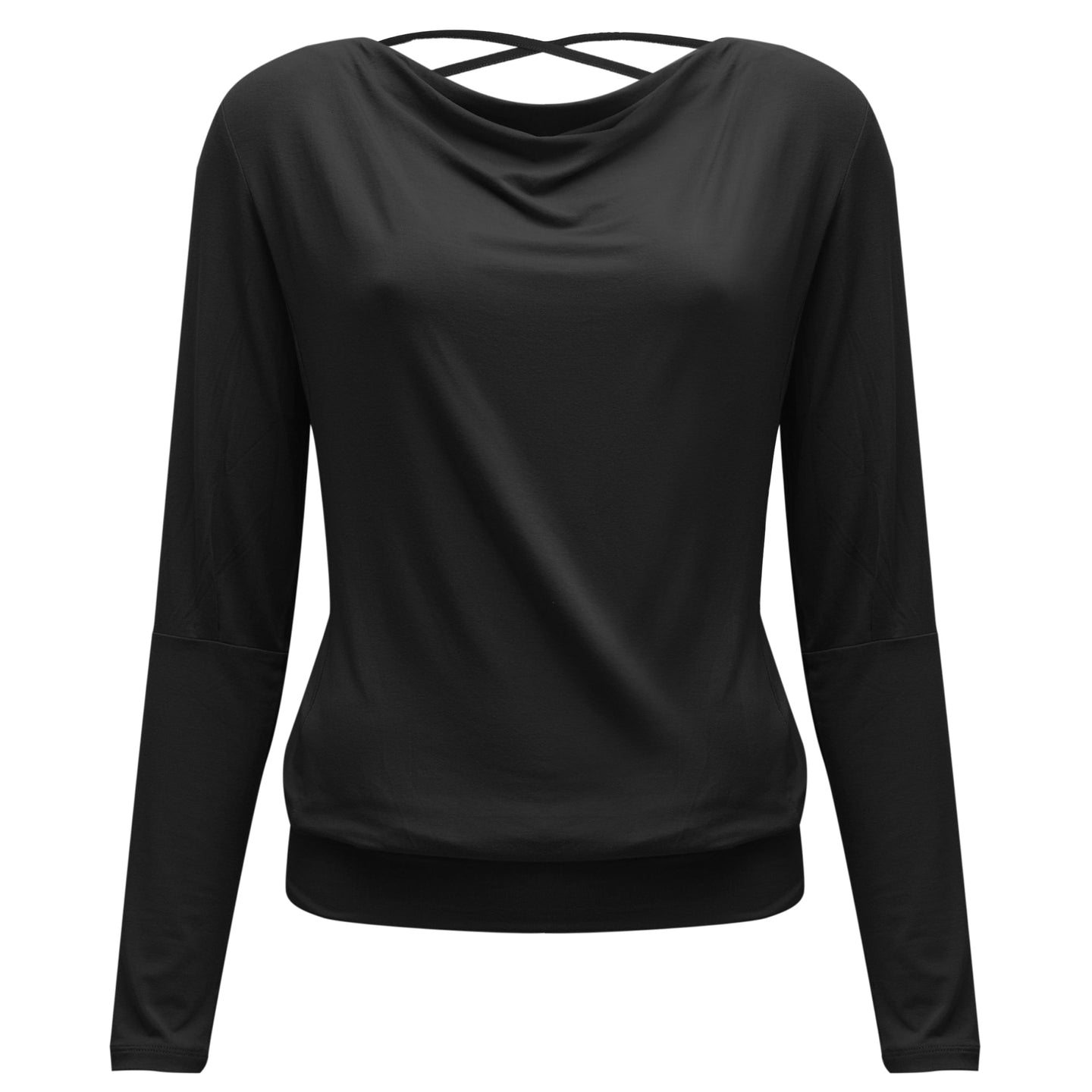 Yoga-Longsleeve flowing shakti "ala" - black - YOGISHOP