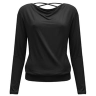 Yoga-Longsleeve flowing shakti "ala" - black - YOGISHOP