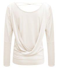 Yoga-Longsleeve flowing shakti "ala" - ivory - YOGISHOP