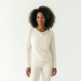 Yoga-Longsleeve fluido shakti "ala" - avorio