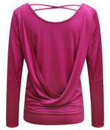 Yoga-Longsleeve flowing shakti "ala" - raspberry - YOGISHOP
