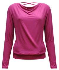Yoga-Longsleeve flowing shakti "ala" - raspberry - YOGISHOP