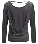Yoga-Longsleeve flowing shakti "ala" - stonehenge - YOGISHOP