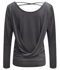 Yoga-Longsleeve flowing shakti "ala" - stonehenge - YOGISHOP
